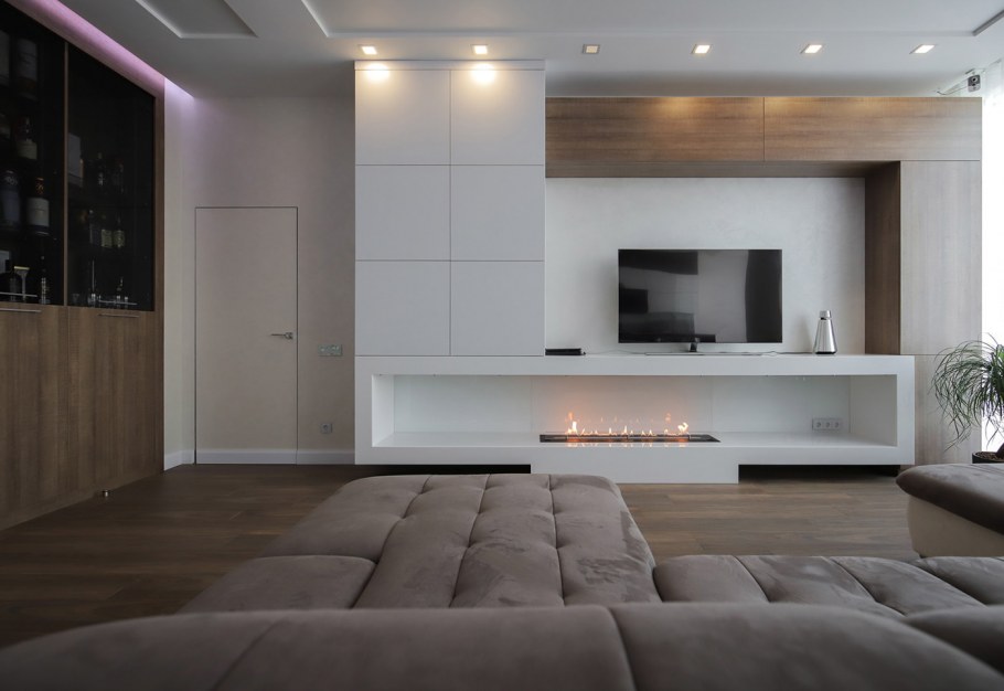 Камин в минималистическом стиле