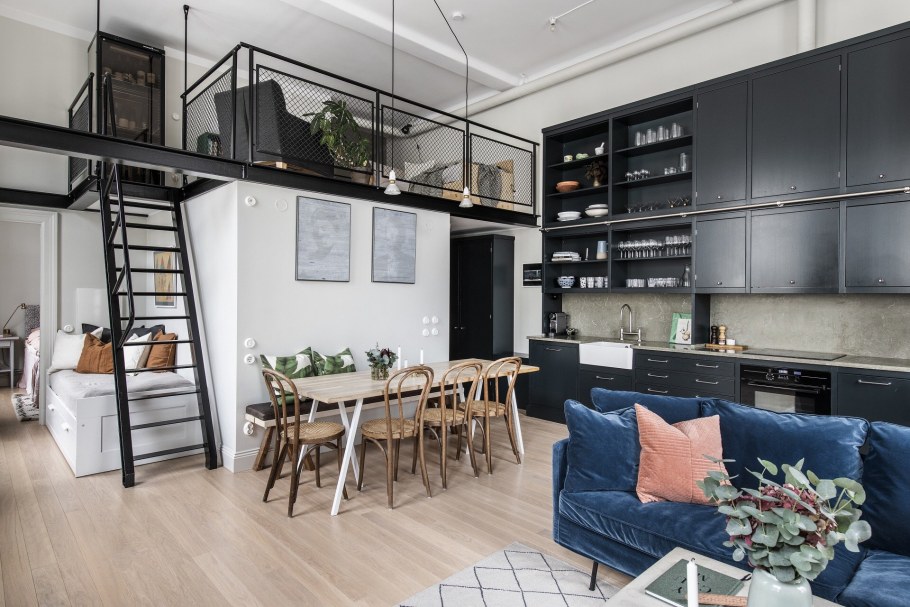 Антресольный этаж в стиле лофт