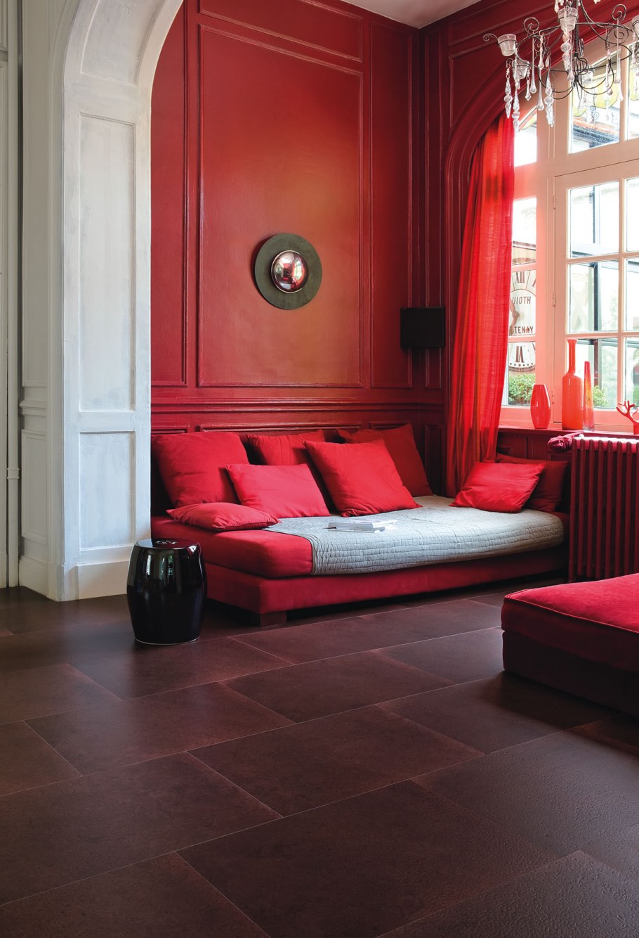 Пол красное дерево в интерьере