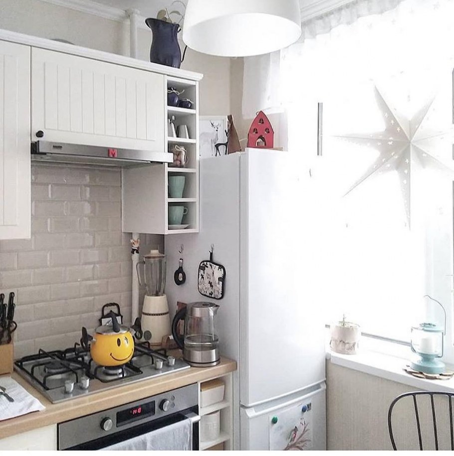 Кухня в стиле Сканди в хрущевке