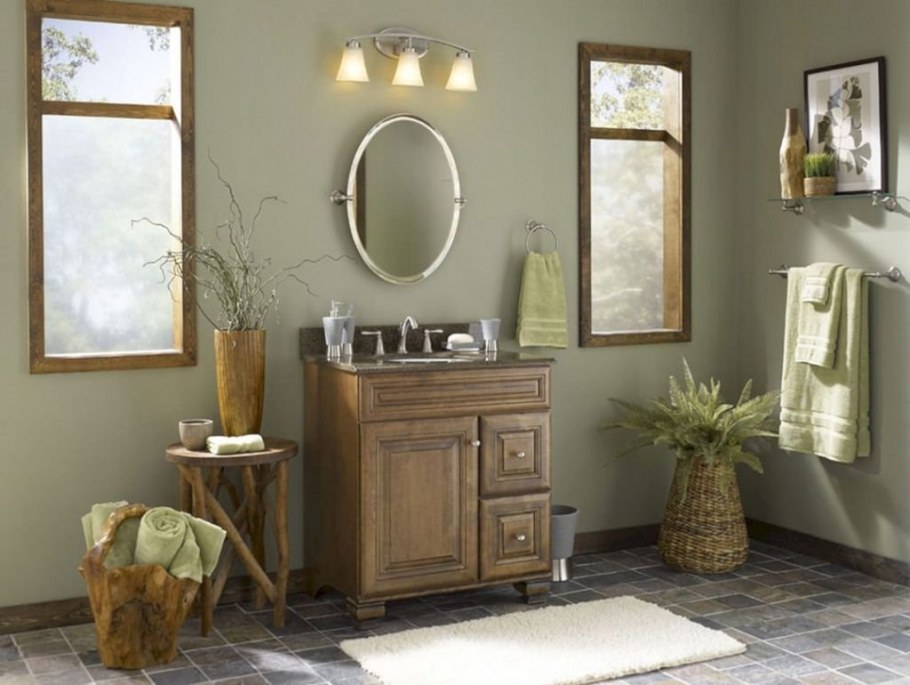 Прихожая в оливковых тонах