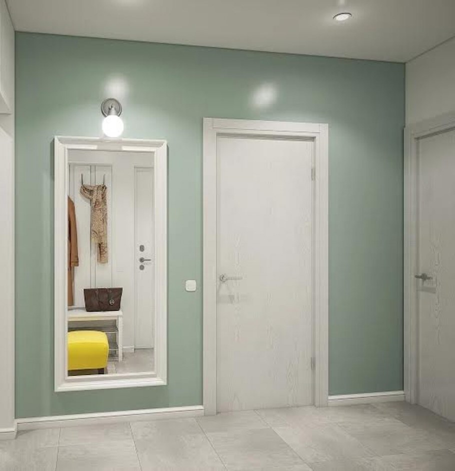 Коридор в оливковом цвете