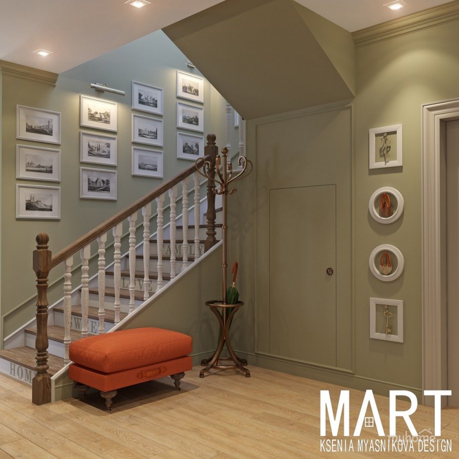 Яркие акценты в интерьере прихожей