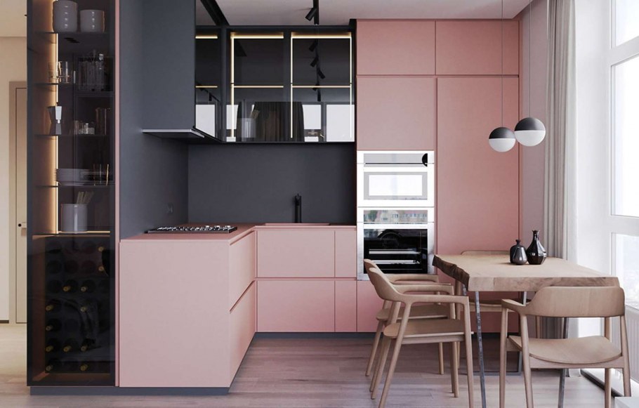 Нежный интерьер кухни