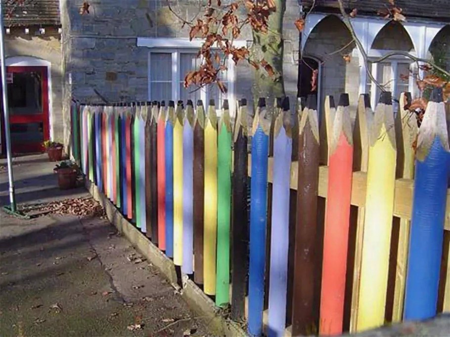 Красивый забор из досок