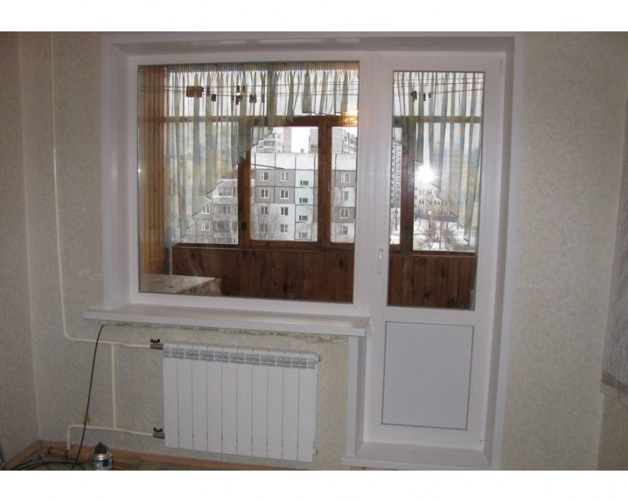 Деревянный стеклопакет балконная дверь