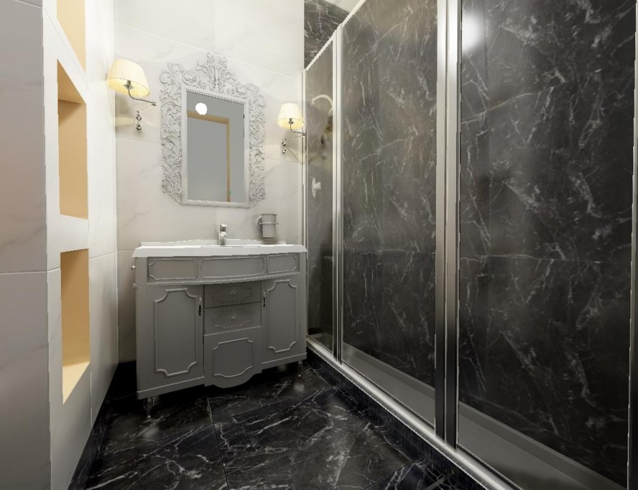 Керамогранит черный мрамор 600х600