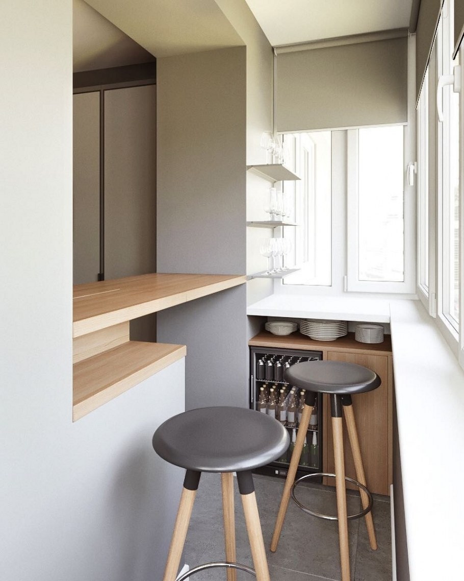 Интерьер балкона