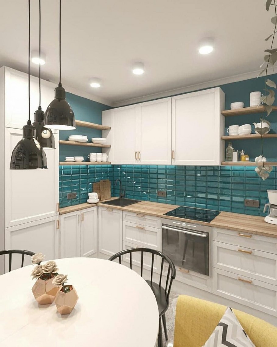 Плитка бирюзовая для кухни