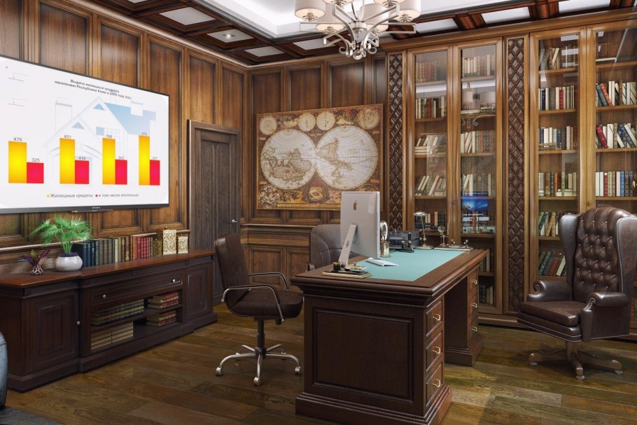 Домашний кабинет в современном стиле