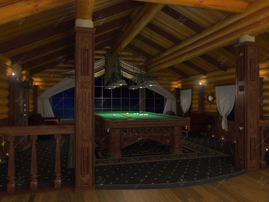 Бильярдная в скандинавском стиле