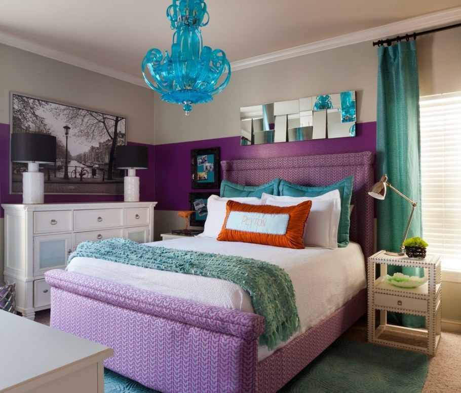 Бирюза и коричневый в интерьере