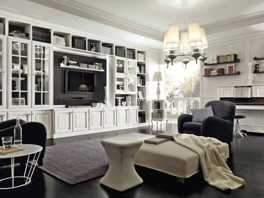 Ковры в интерьере гостиной классика