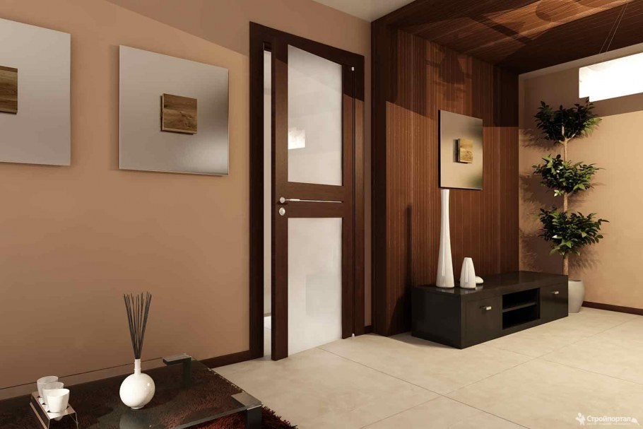 Темные двери в Светлом интерьере