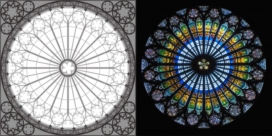 Окна розы готических соборов