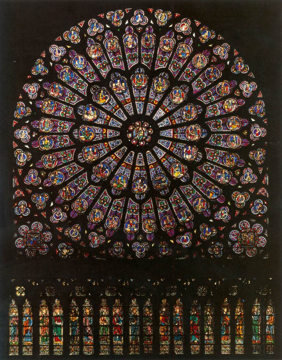 Витраж роз Шартрского собора