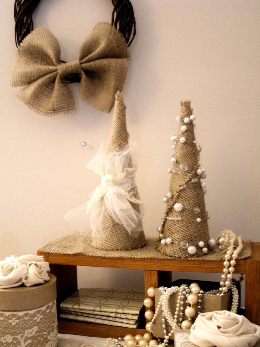 Новогодний декор из Мешковины