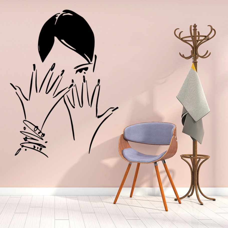 Наклейки на стену для салона маникюра