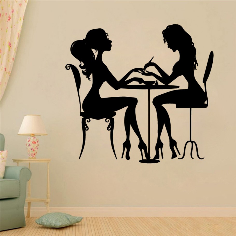 Роспись стен в салоне красоты