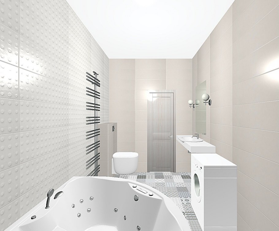 Раскладка плитки в ванной