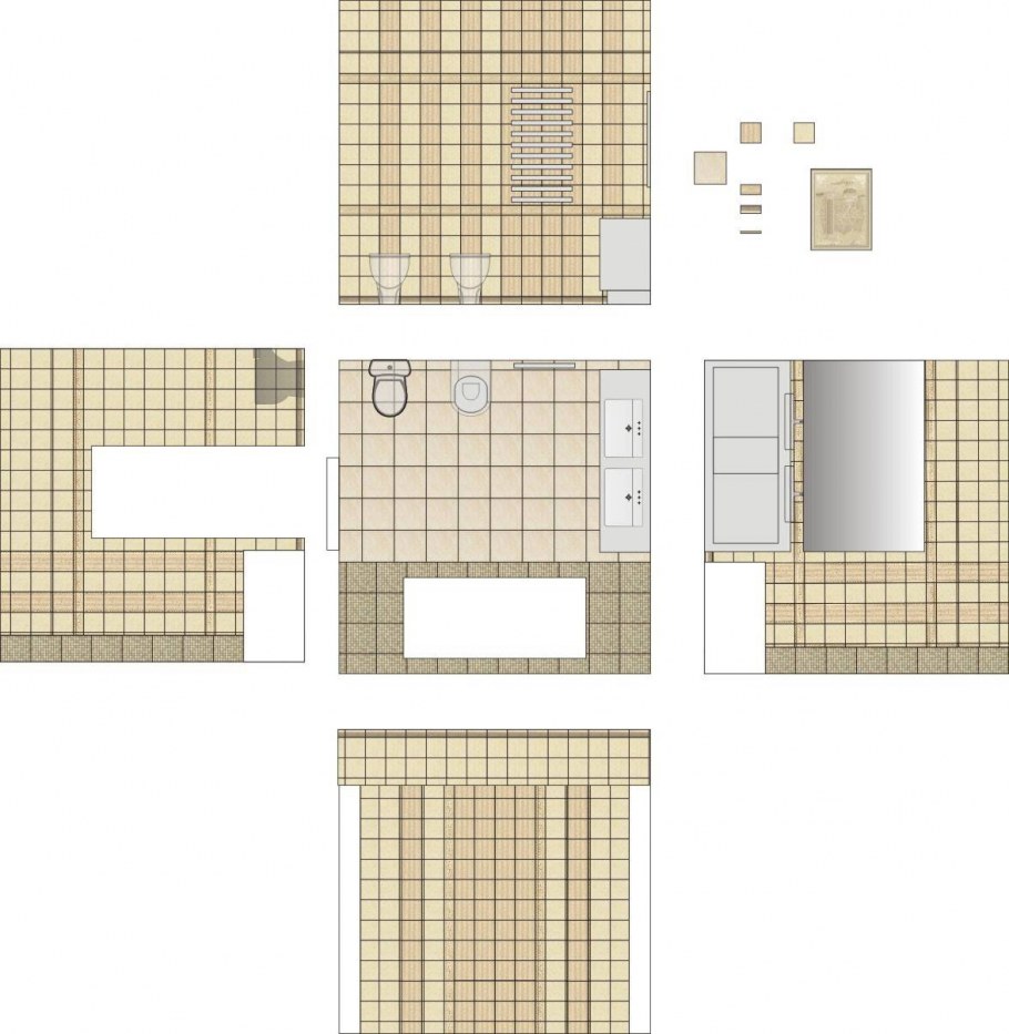 Красиво выложить плитку в ванной