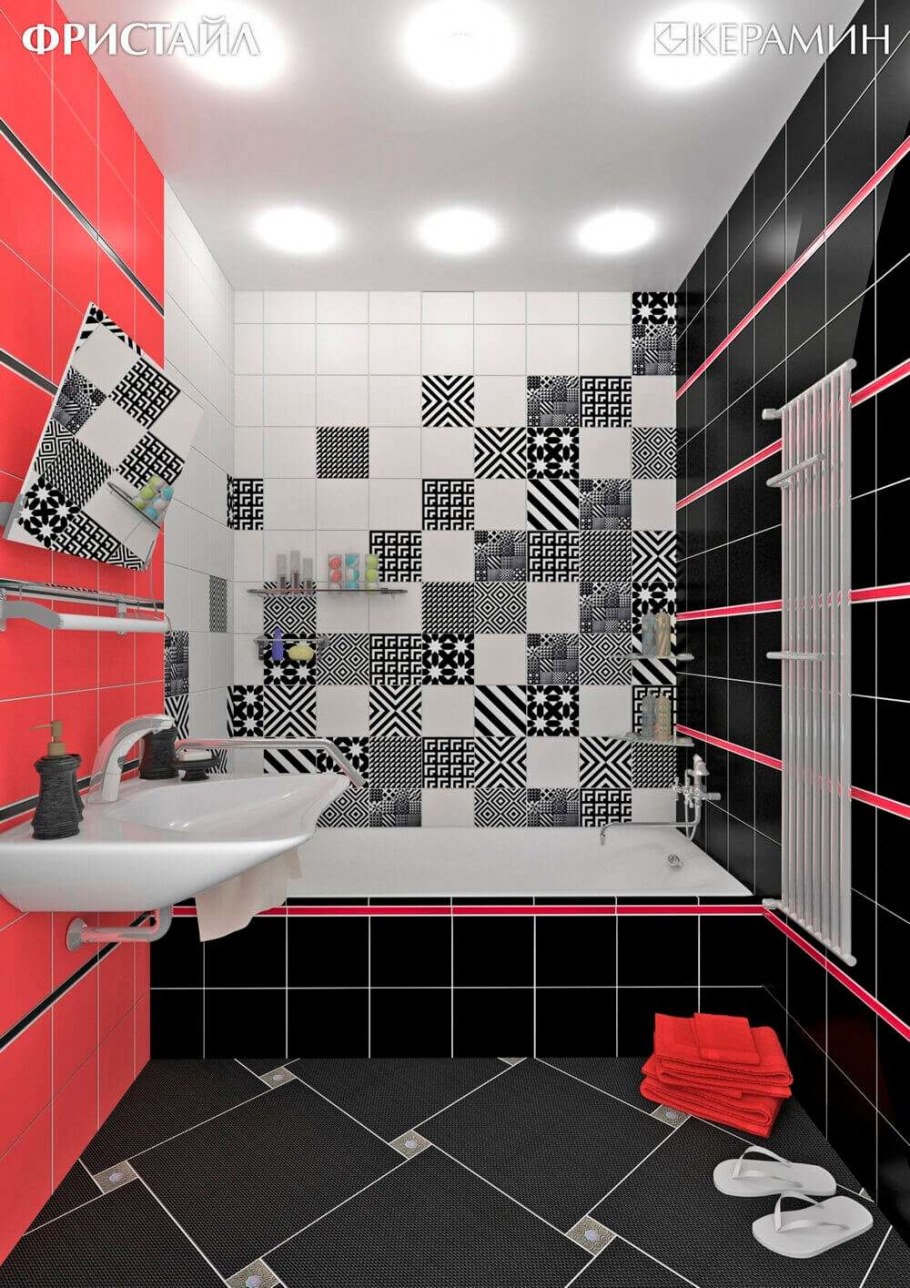 Маленькая ванная комната плитка