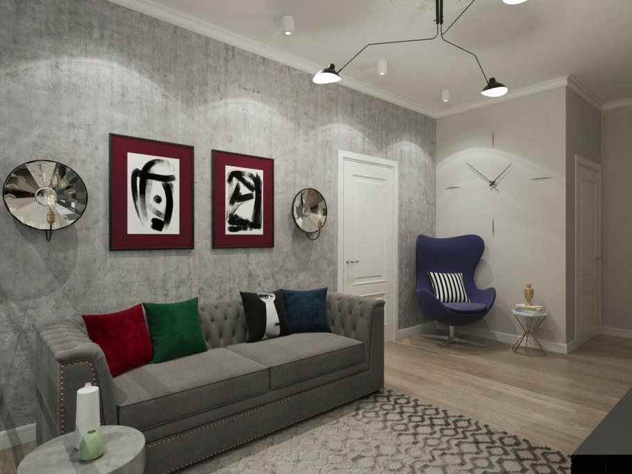 Гостиная без окна проходная