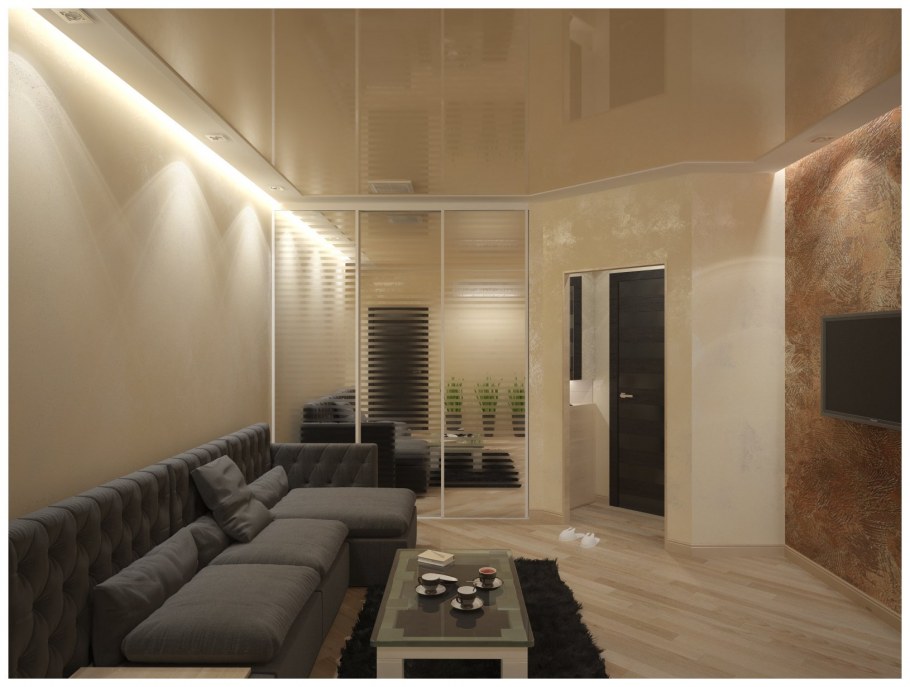 Гостиная без окна проходная