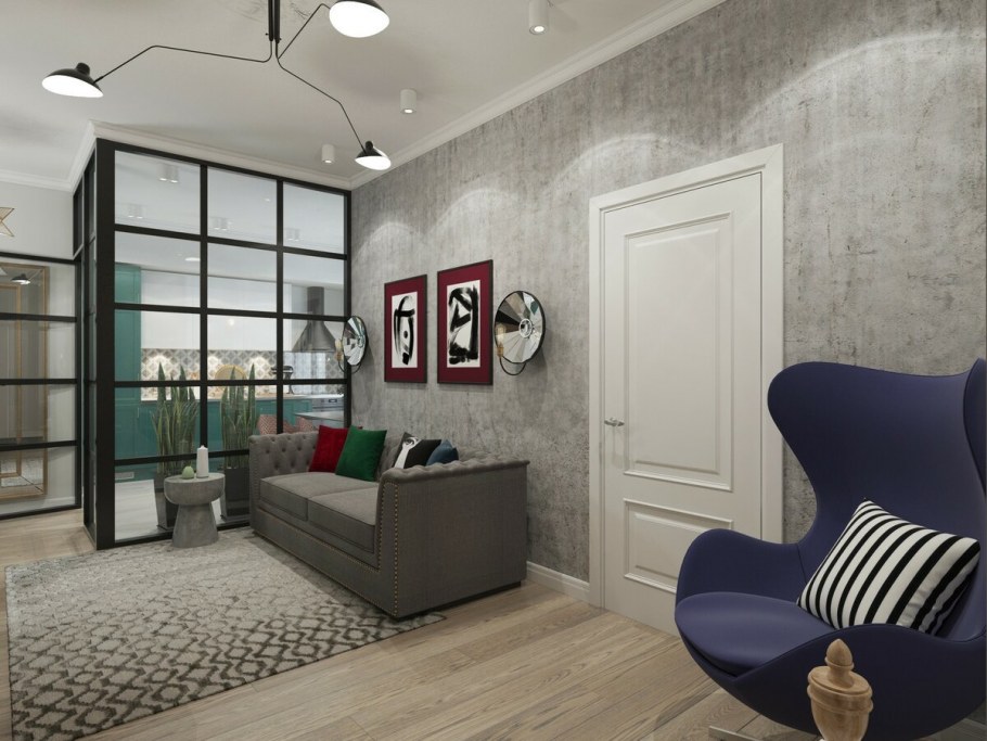 Современная классика в интерьере гостиной в квартире