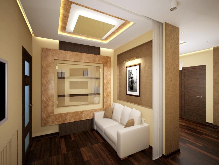 Диван в проходной гостиной