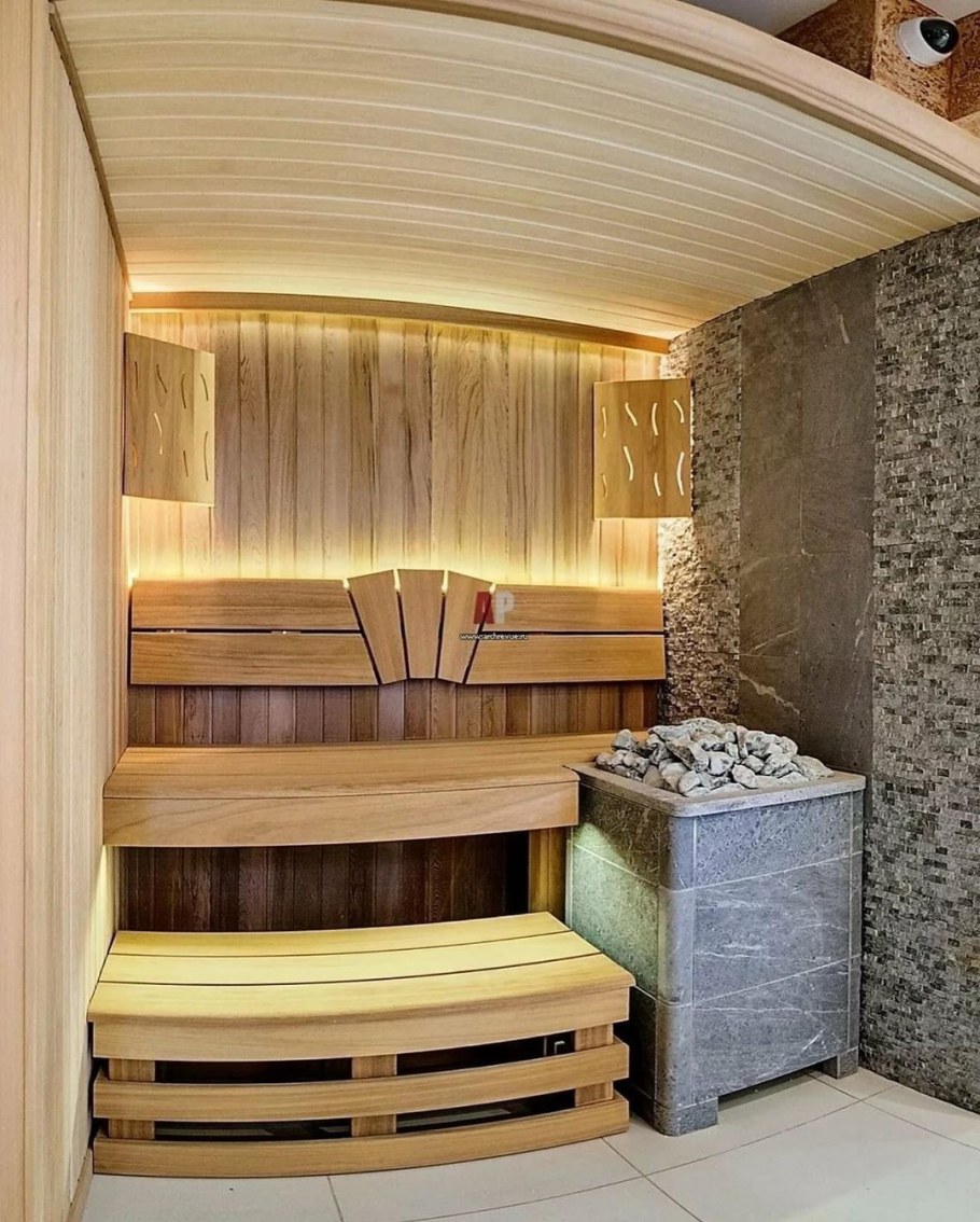 Современная отделка бани