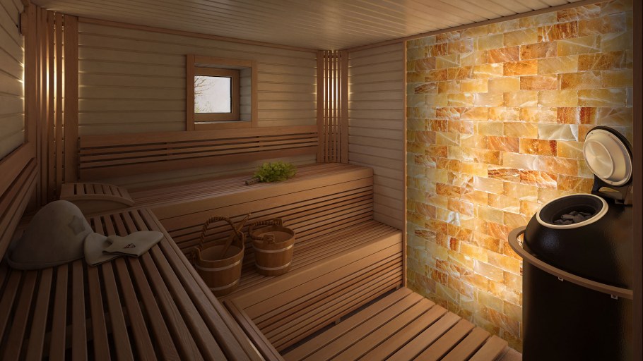 Предбанник в бане в стиле Прованс