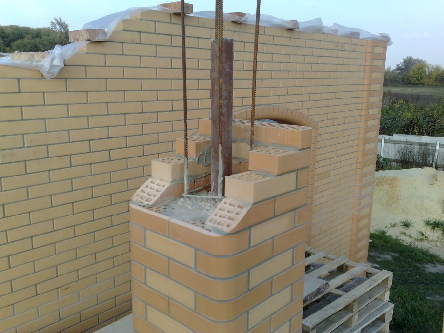 Опорные колонны из кирпича