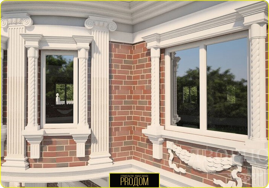 Фасад с колоннами
