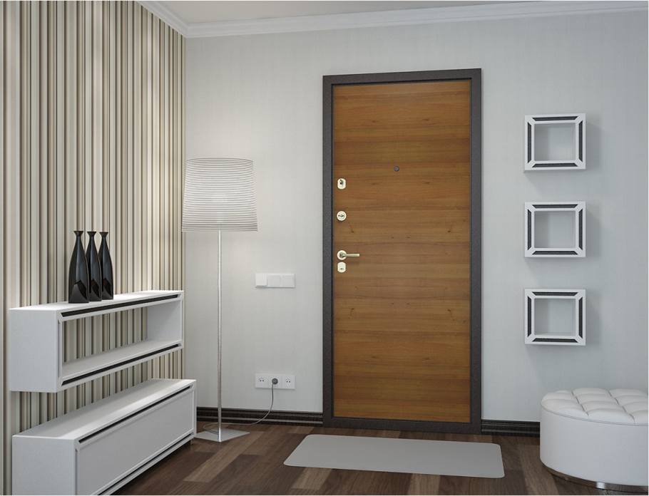 Входная дверь плющ