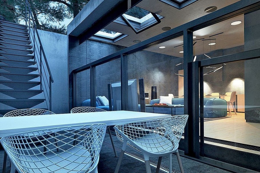 Дом в стиле Техно