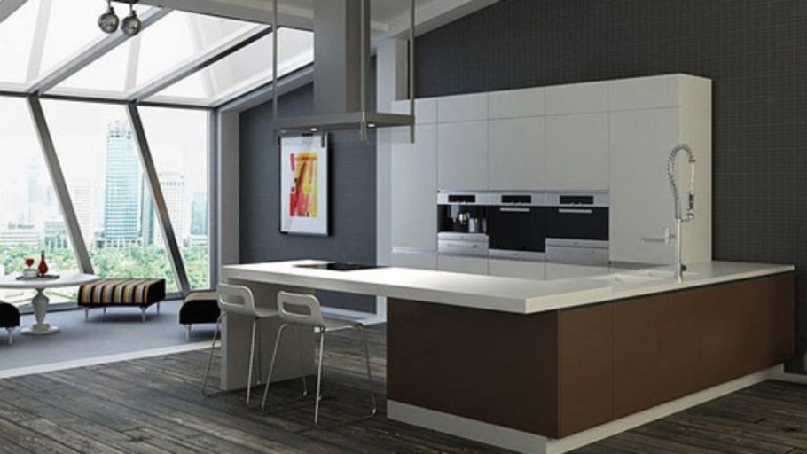 Стиль Техно в интерьере гостиной