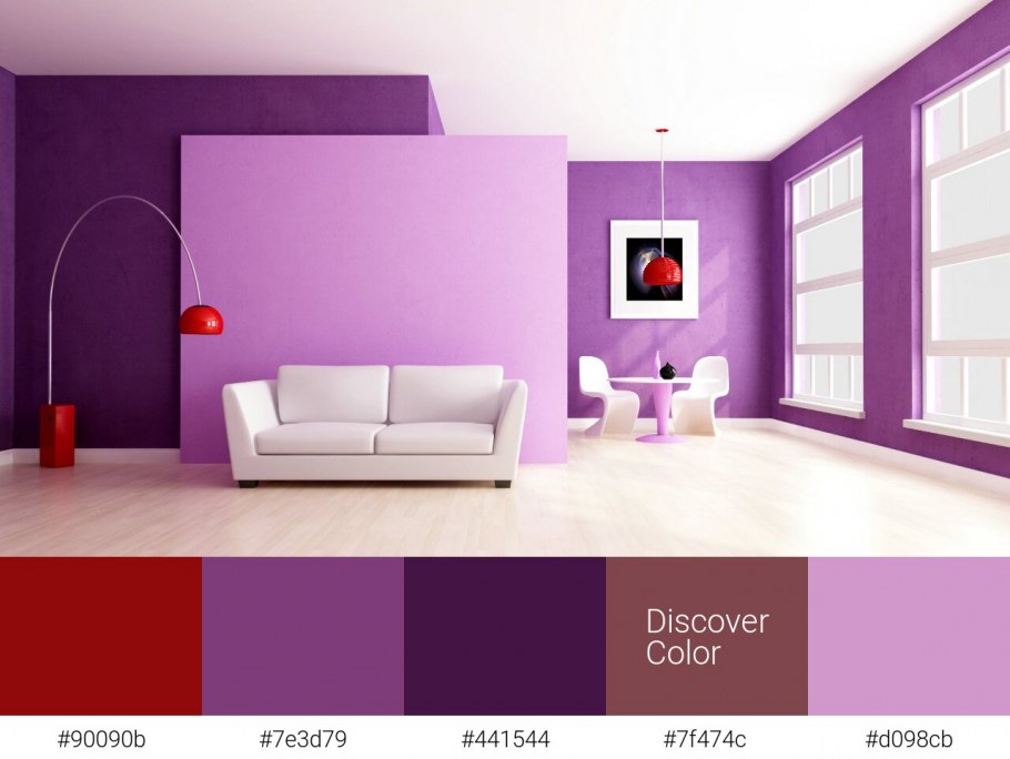 Цветовая палитра для интерьера сиреневый