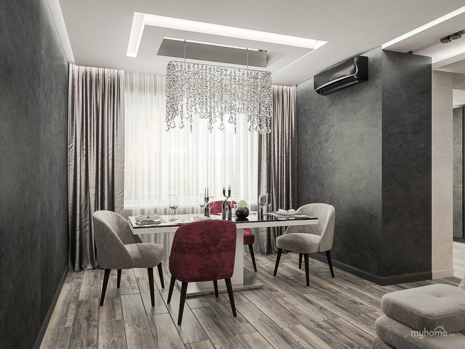 Контемпорари интерьер трешки квартиры п44т