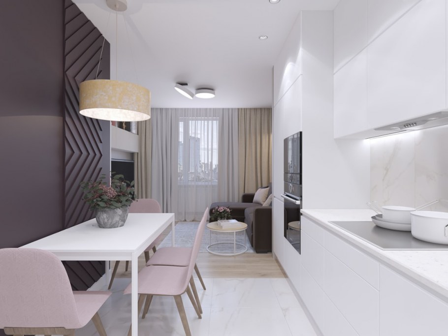 Интерьер трехкомнатной квартиры 75 кв.м