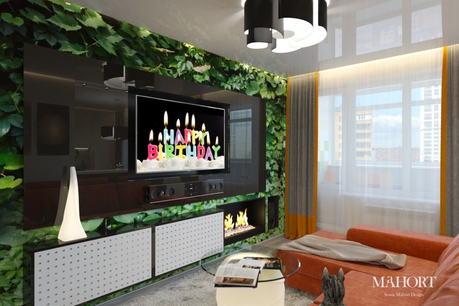 Интерьер гостиной в сталинке