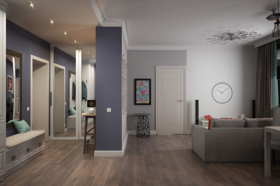 Интерьер трехкомнатной квартиры