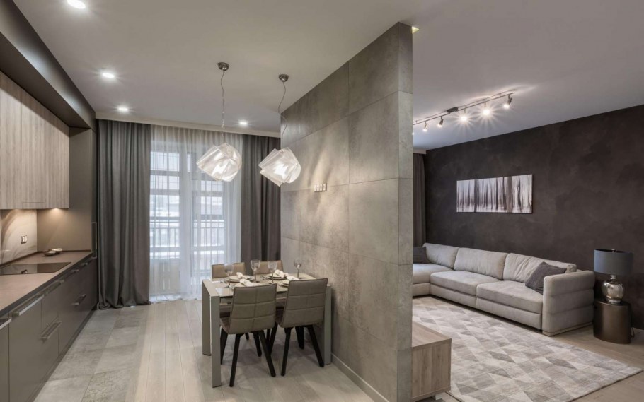 Гостиная с обеденной зоной