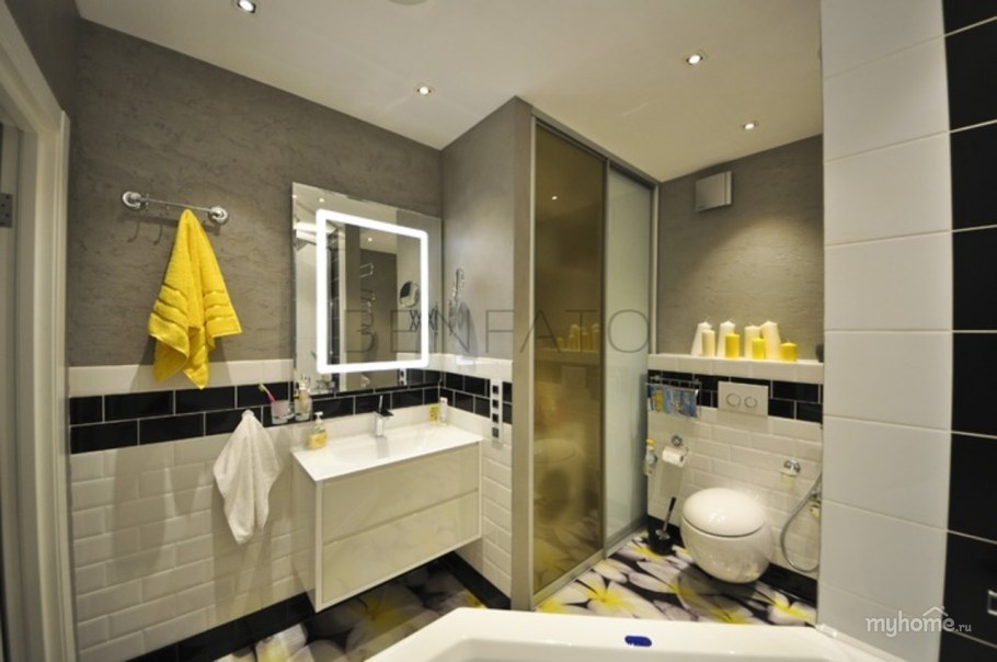 Ванна желто серая