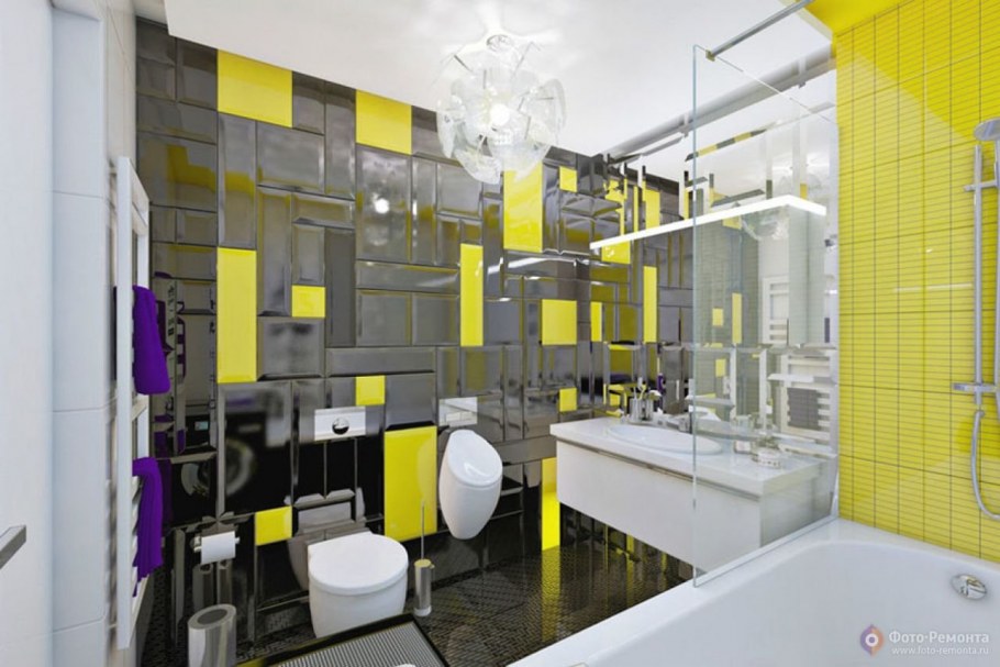Санузел желтый с серым