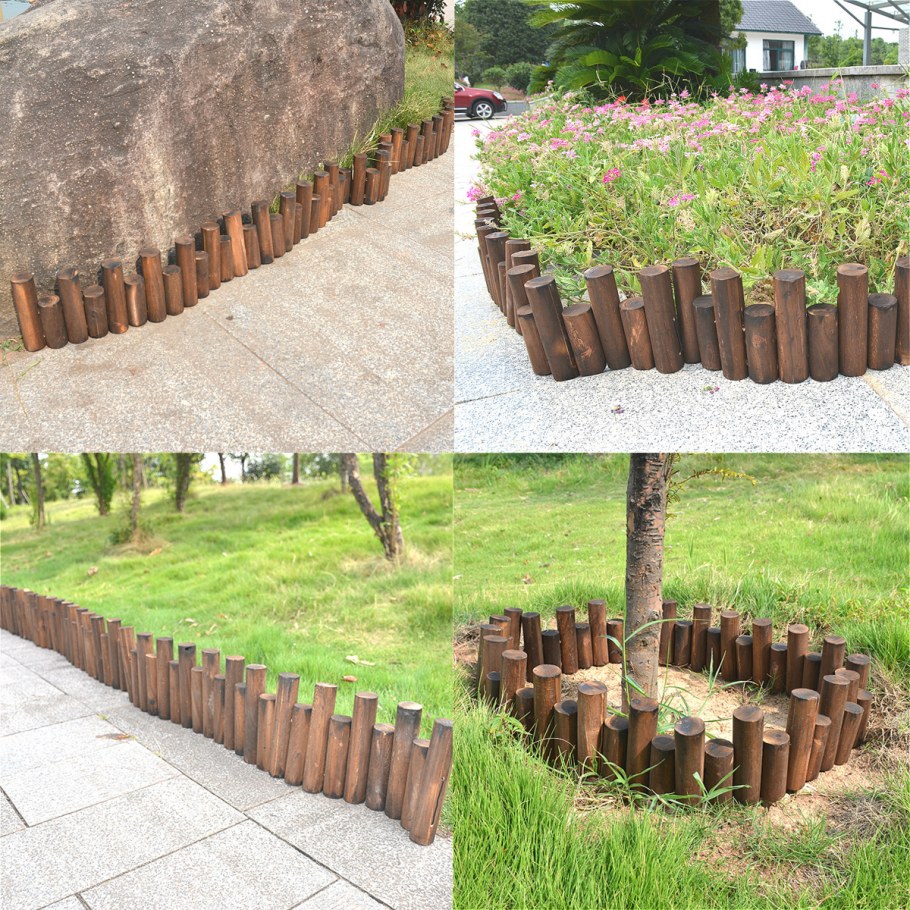 Деревянный заборчик для клумбы