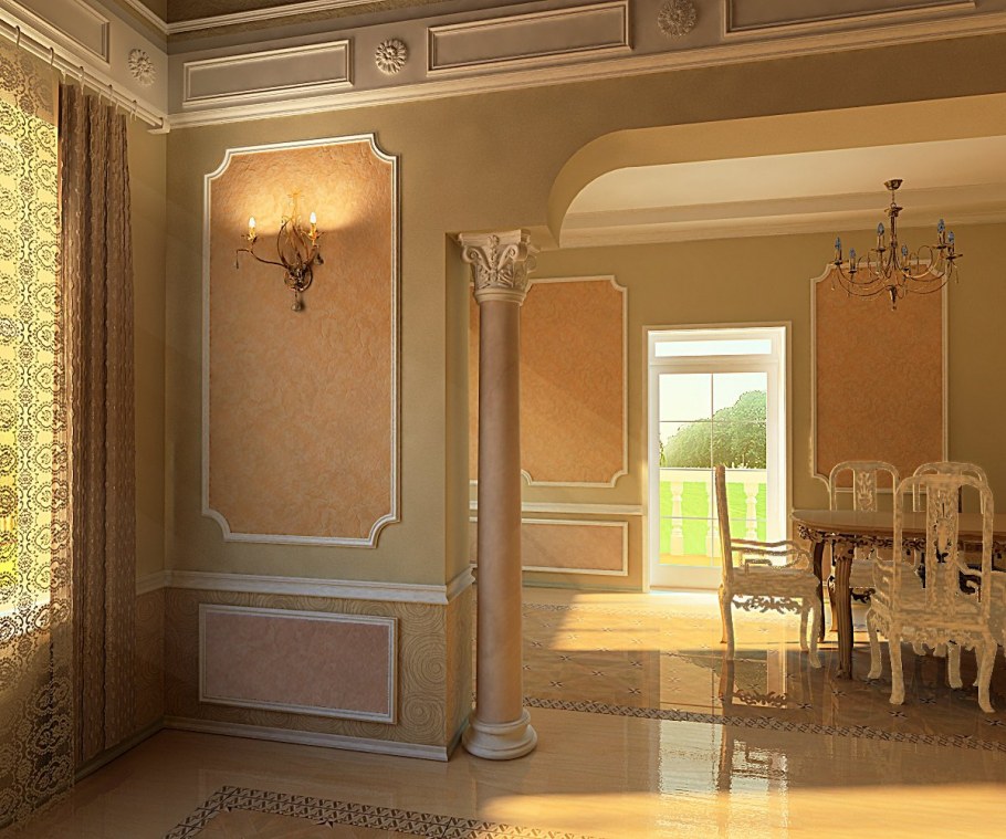 Лепнина в интерьере квартиры