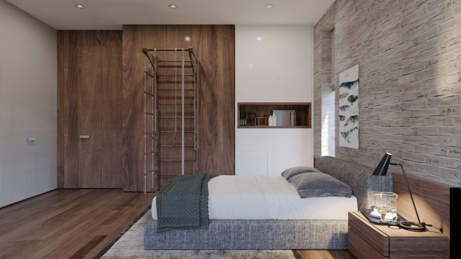 Отделка стен в прихожей ламинатом и обоями