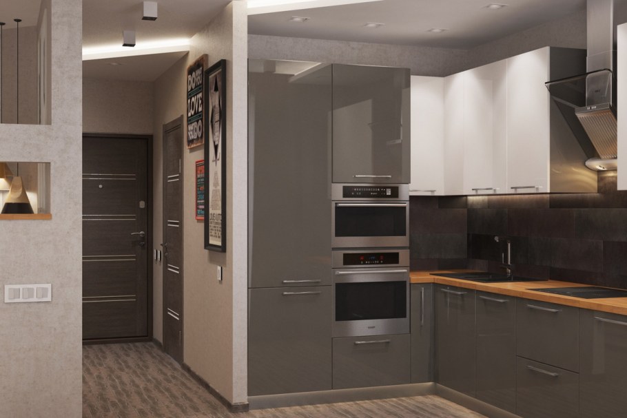 Кухня в коридоре