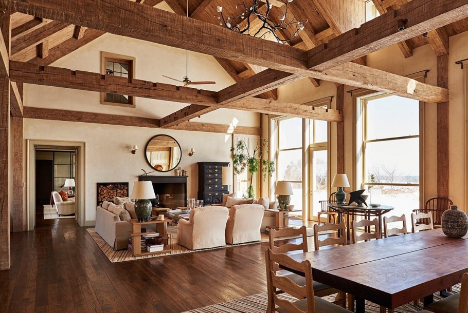 Гостиная с открытой крышей